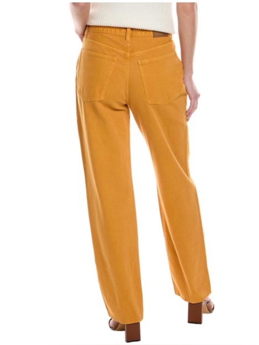 Madewell Baggy Straight Jeans in a "Ochre Fresco" garment-dyed wash Sz 27